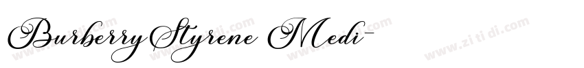 BurberryStyrene Medi字体转换